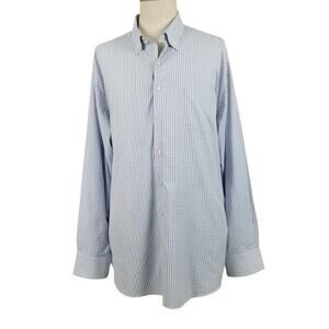 Peter Millar Shirt Mens 2XL Blue Purple Check Summer Comfort Stretch Button Down